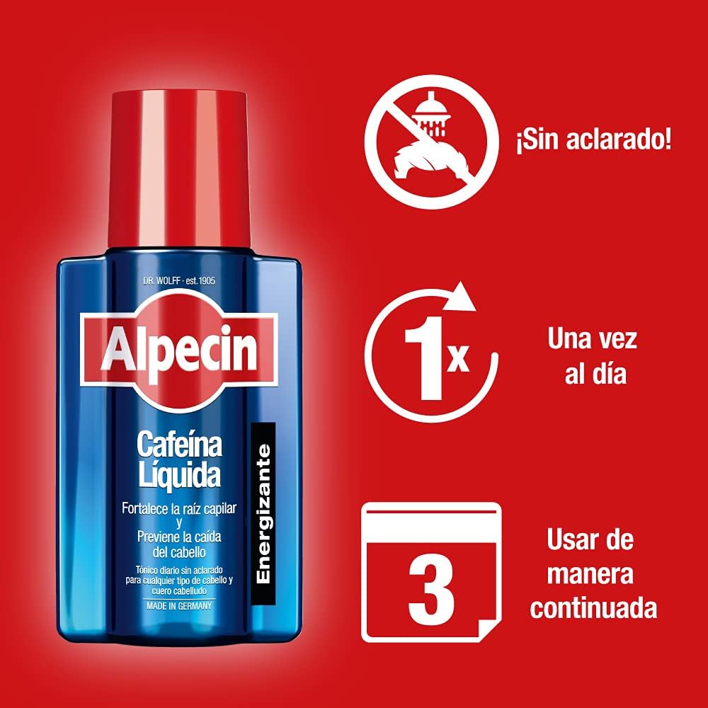 Kit Alpecin Anticanas (Shampoo + Tónico) Unisex - Canas y Caída del Cabello