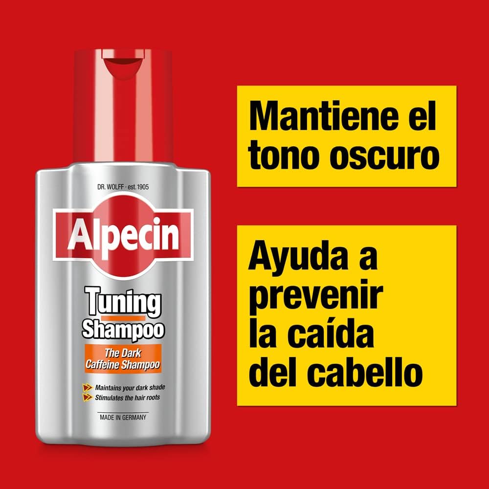 Kit Alpecin Anticanas (Shampoo + Tónico) Unisex - Canas y Caída del Cabello