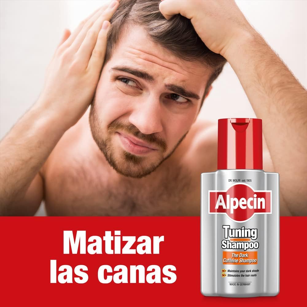 Kit Alpecin Anticanas (Shampoo + Tónico) Unisex - Canas y Caída del Cabello