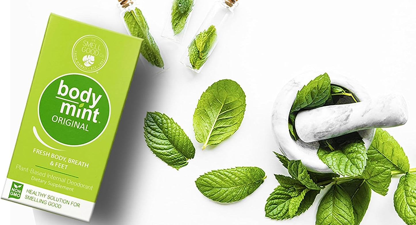 Desodorante Interno Body Mint Original 50 Pastillas - Previene el Mal Olor Corporal (Bromhidrosis) y Mal Aliento (Halitosis)