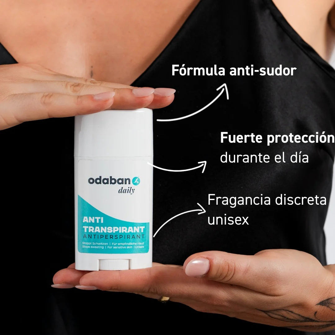 Antitranspirante Diario Odaban Barra 60g Unisex - Sudoración Excesiva Axilas / Desodorante