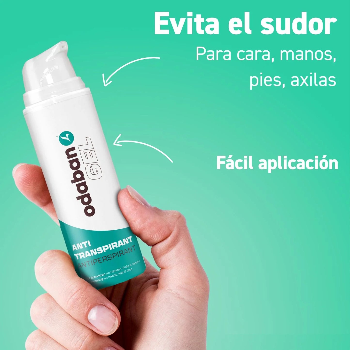 Antitranspirante Odaban Gel 50ml Unisex - Sudoración Excesiva en Manos, Pies y Rostro