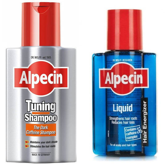 Kit Alpecin Anticanas (Shampoo + Tónico) Unisex - Canas y Caída del Cabello