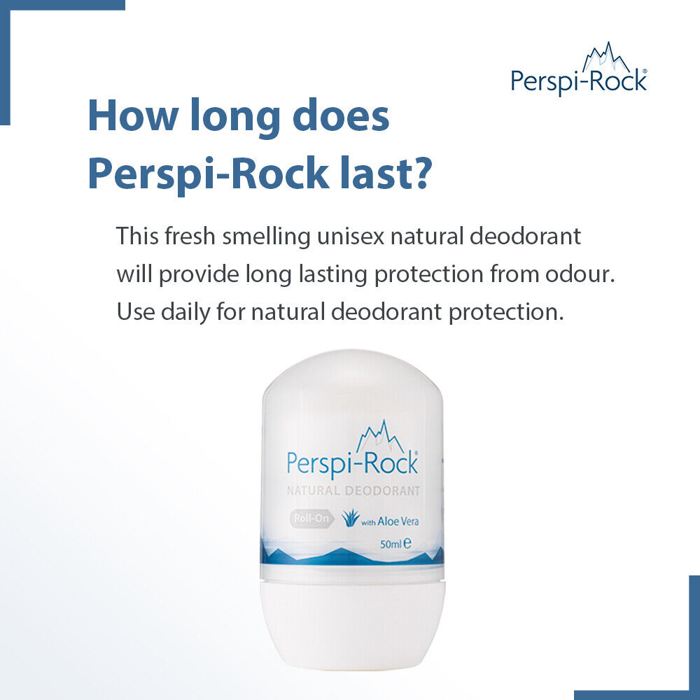 Desodorante Natural Perspi-Rock Roll-On 50ml Unisex - 100% Libre de Químicos con Aloe Vera / 24 Horas de Protección